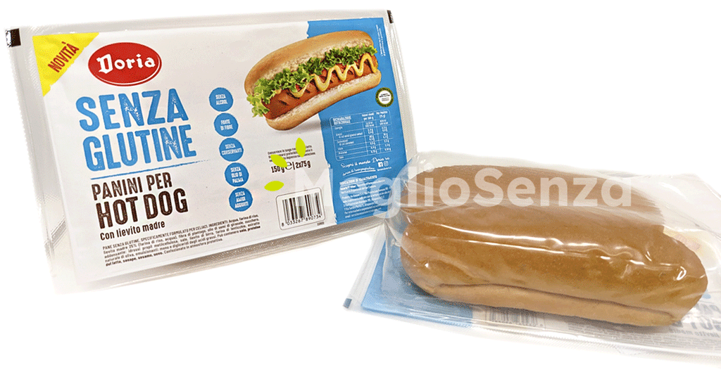 Doria - Panini per Hot Dog - Senza Glutine - Senza Lattosio - MeglioSenza