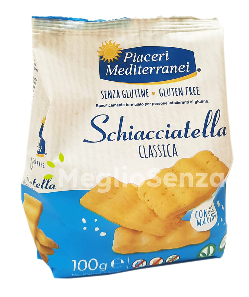 Piaceri Mediterranei - Schiacciatella Classica - Senza Glutine - Senza Latte - Senza Uova - MeglioSenza