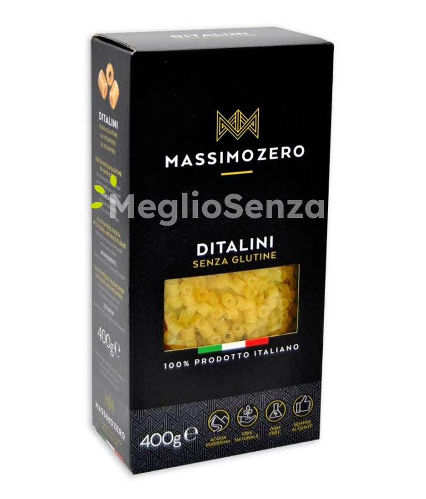 Massimo Zero - Ditalini - Senza Glutine - Senza latte - Senza Uova - MeglioSenza