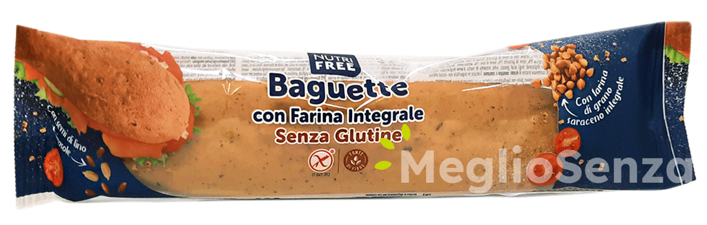 Nutrifree - Baguette Integrale - Senza Glutine - Senza Latte - Senza Lattosio - Senza Uova - MeglioSenza