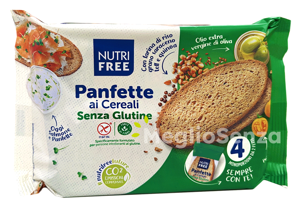Nutrifree - Panfette ai Cereali  - Senza Glutine - senza latte - senza uova - MeglioSenza