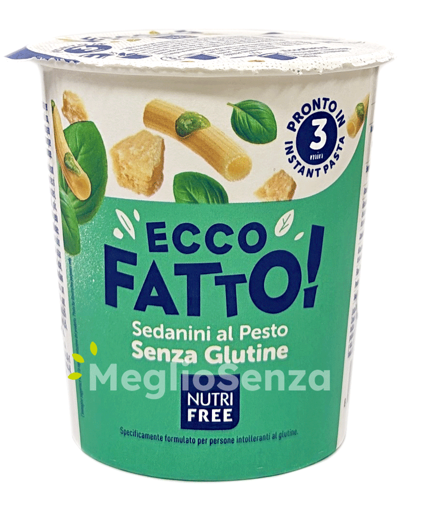 Nutrifree - Ecco Fatto - Sedanini al Pesto - Senza Glutine - MeglioSenza