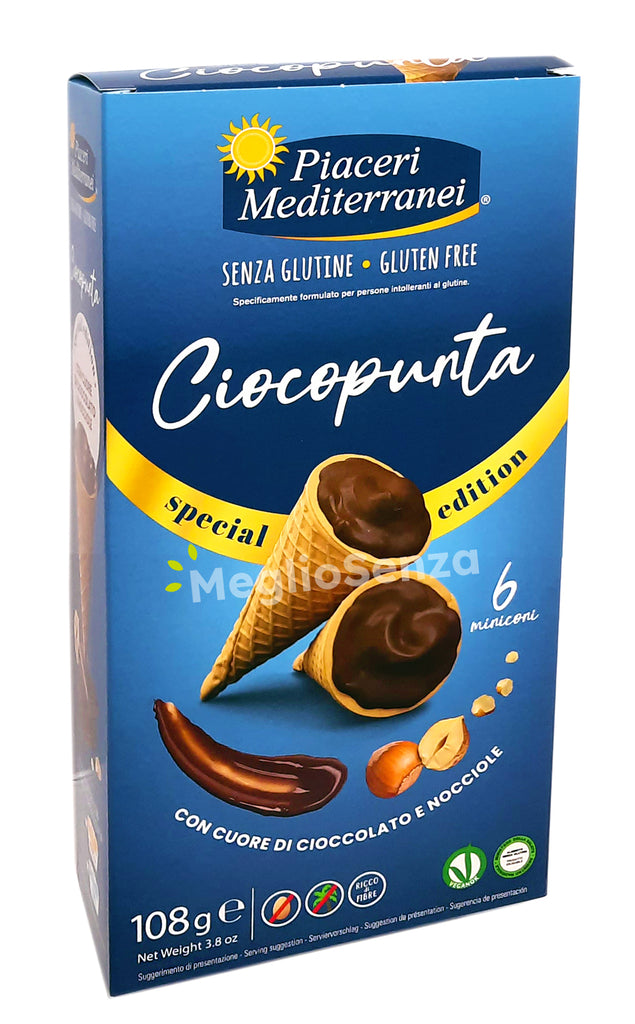 Piaceri Mediterranei - Ciocopunta - senza glutine - senza uova - vegan - MeglioSenza