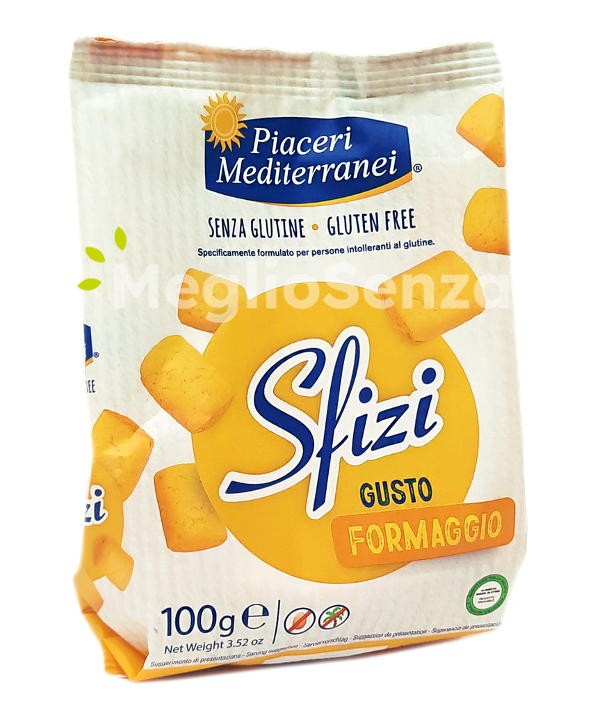 Piaceri Mediterranei - Sfizi gusto formaggio  - Senza Glutine - Senza latte - Senza uova - MeglioSenza