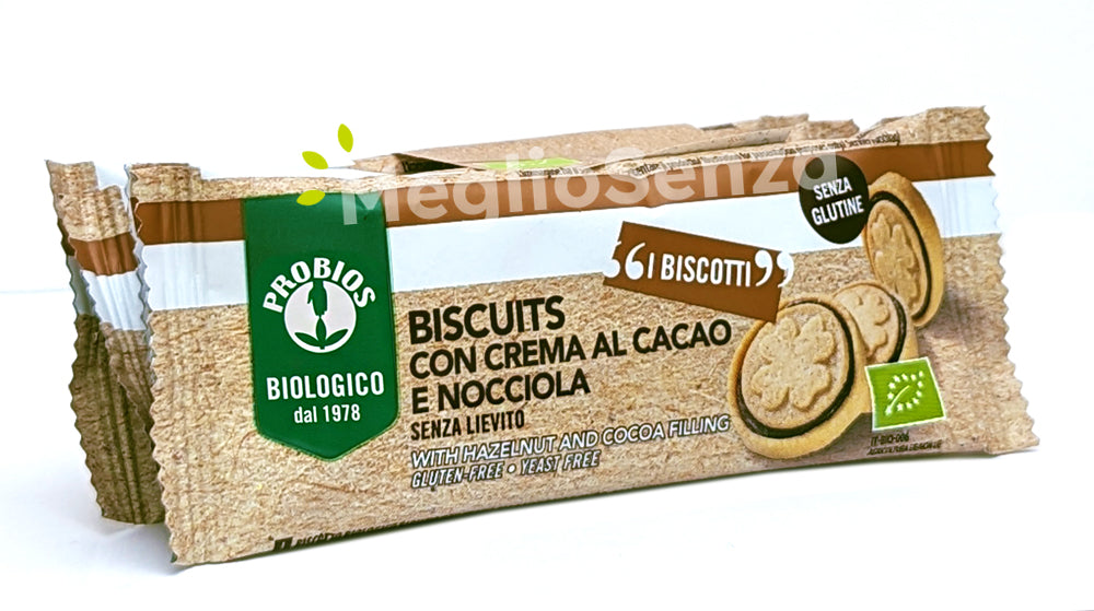 Probiso - biscuit con crema al cacao e nocciola - senza glutine - biologico - MeglioSenza