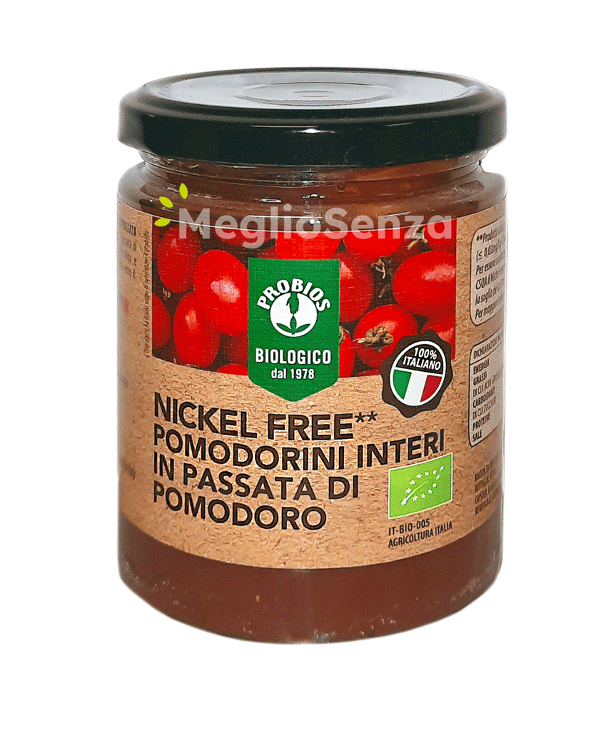 Probios - Pomodorini Interi in Passata di Pomodoro - Nickel free - senza glutine - MeglioSenza