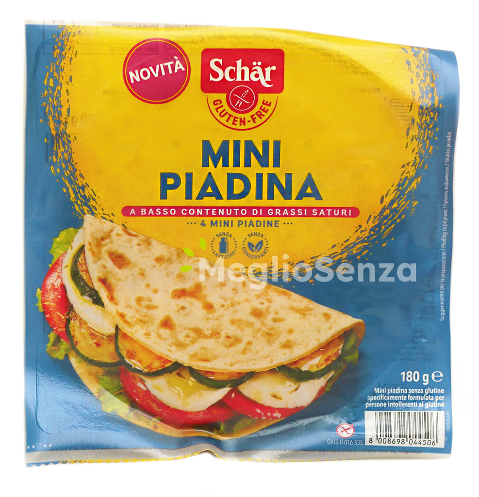 Schar - Mini Piadina - Senza glutine - Senza latte - senza uova - MeglioSenza