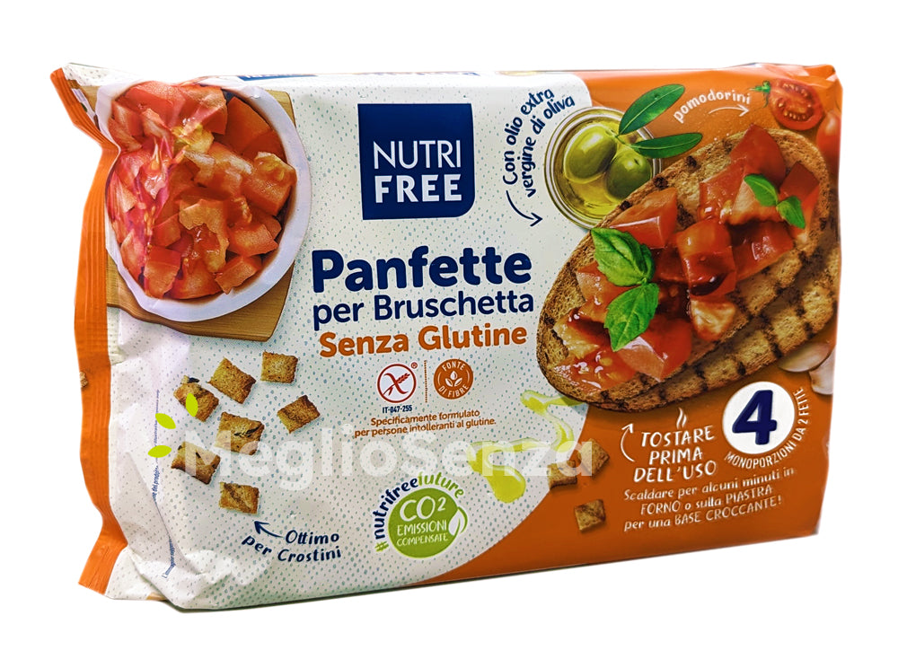 Nutrifree - Panfette per Bruschetta - Senza Glutine - Senza Latte - Senza Uova - MeglioSenza