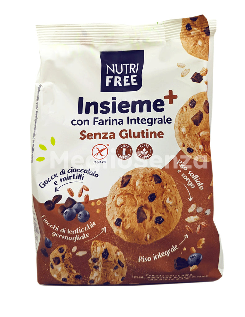 Nutrifree - Insieme - Biscotti con farina integrale - Senza Glutine - Senza lattosio - MeglioSenza