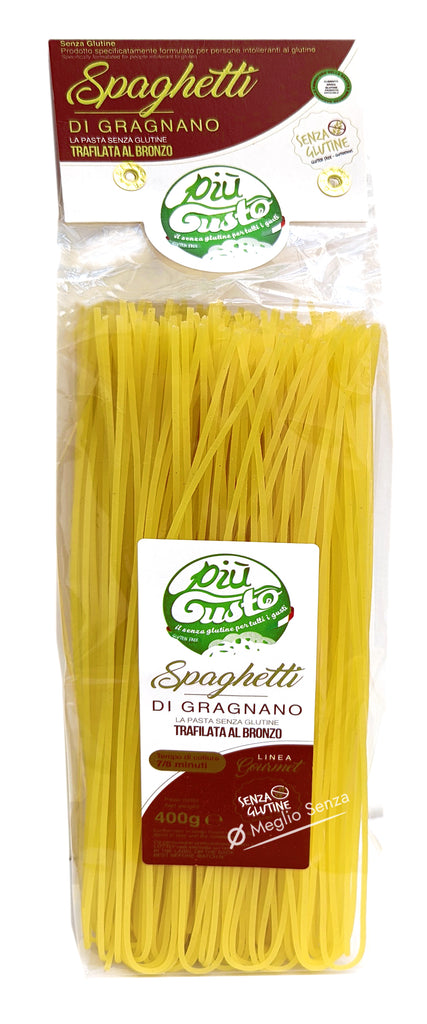 Più Gusto - Pasta di Gragnano Spaghetti - Senza Glutine - Senza Lattosio - Senza Latte - Senza Uova - Vegan - Meglio Senza