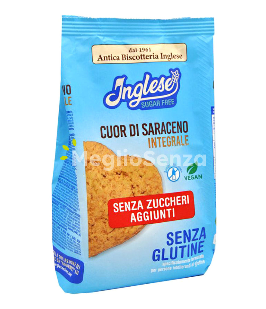 Inglese -Cuor di Saraceno Integrale -senza zuccheri - senza glutine - vegan - MeglioSenza